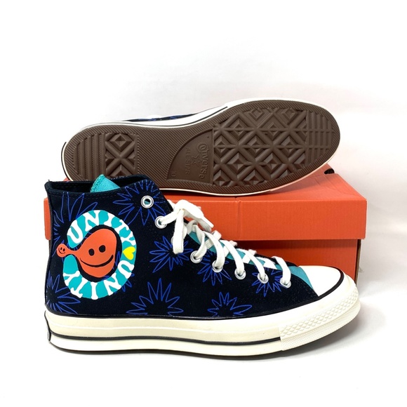 💖MEGA SALE💖Converse Chuck 70 All Star High Top Blue Black Men Canvas 172824C - Picture 8 of 10